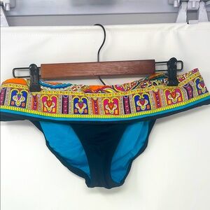 Trina Turk Multicolor Bikini Bottom Size 12 Excellent Condition